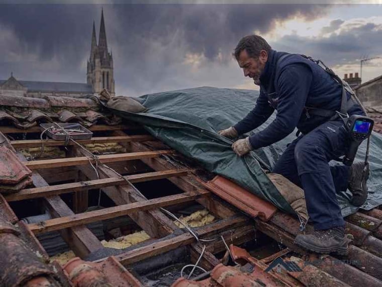 Urgence fuite de toiture — chantier Altys Toiture Langon à Langon